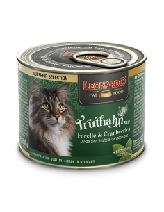Leonardo Superior Lata Pavo con Trucha y Arándano Rojo para Gatos 200gr