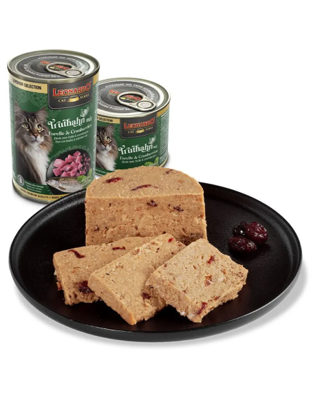 Leonardo Superior Lata Pavo con Trucha y Arándano Rojo para Gatos 200gr