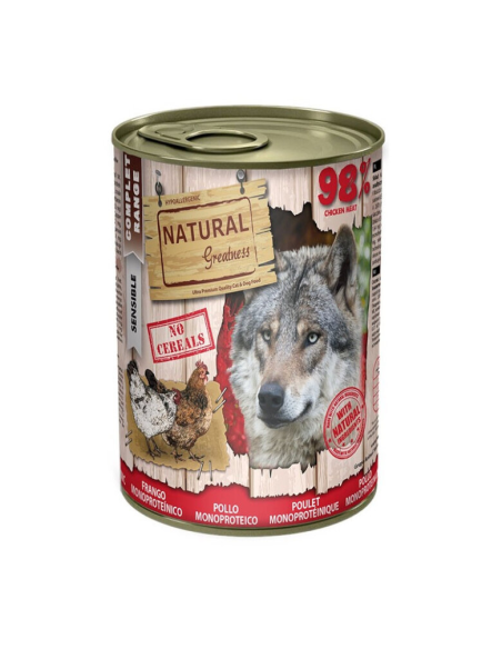 Natural Greatness Monoproteico Pollo lata para perros 400gr