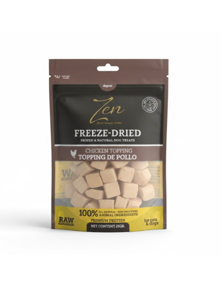 ZEN Freeze Dried Snacks de pollo en dados liofilizado