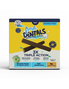 Fresh Dentals Grain Free Sticks para perro 720g