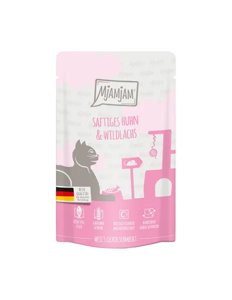 MjAMjAM Pollo Jugoso con Salmón Salvaje 125gr