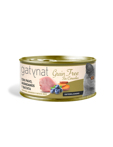 Dibaq Gatynat Esterilizado grain free con pavo, arándanos y batata