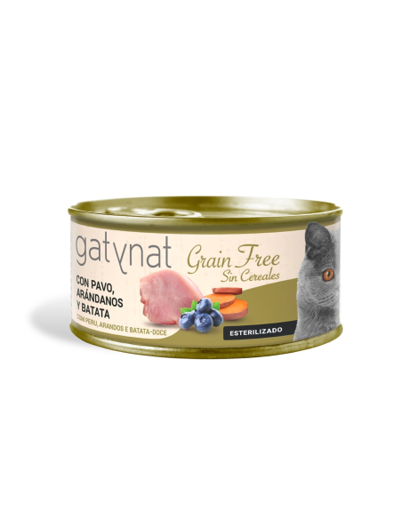 Dibaq Gatynat Esterilizado grain free con pavo, arándanos y batata