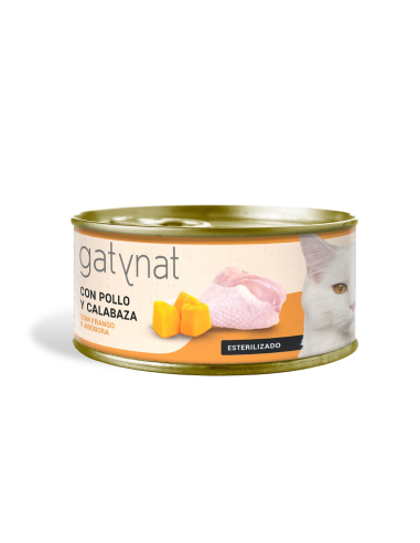 Dibaq Gatynat Esterilizado con pollo y calabaza