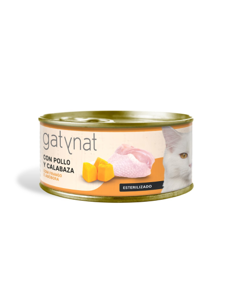 Dibaq Gatynat Esterilizado con pollo y calabaza