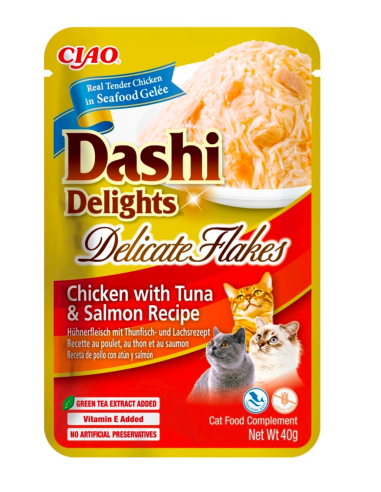 Churu dashi delicate flakes pollo atún salmón 40gr