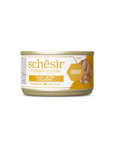 Schesir Urinary Trocitos de Atún con Salmón en caldo 80gr