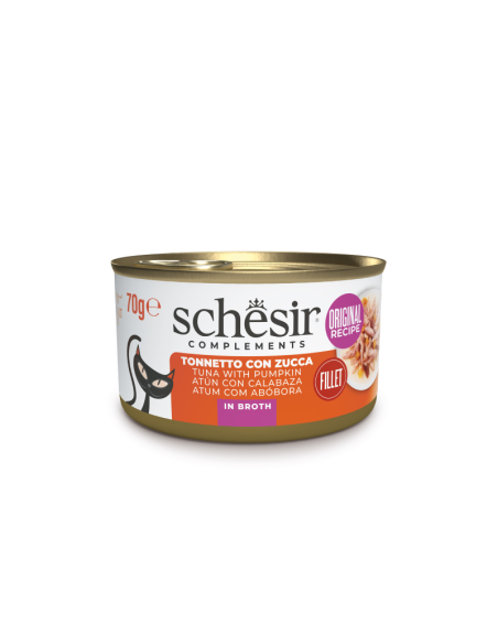 Schesir CAT Lata Atún con Calabaza en Caldo 70gr