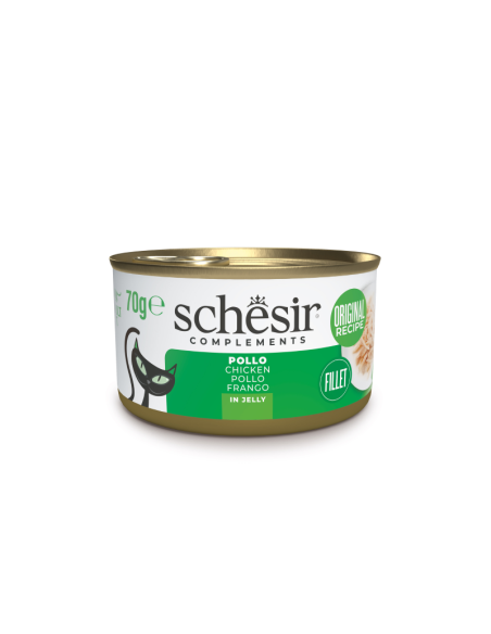 Schesir CAT Lata Filetes de Pollo en Gelatina 70gr