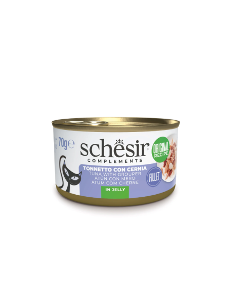 Schesir CAT Lata Atún con Mero en Gelatina 70gr