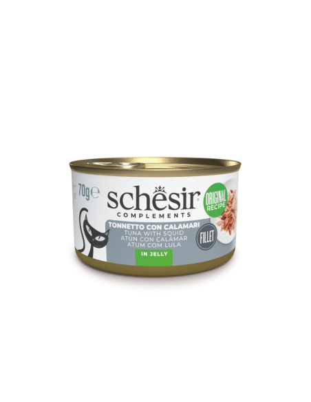 Schesir CAT Lata Atún con Calamar en Gelatina 70gr