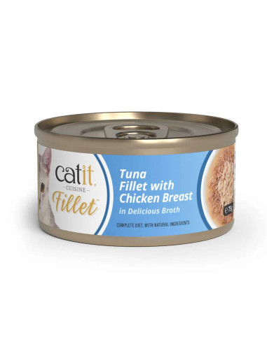 Catit Cuisine Atún con Pollo desmenuzado para gatos Fillet 75gr