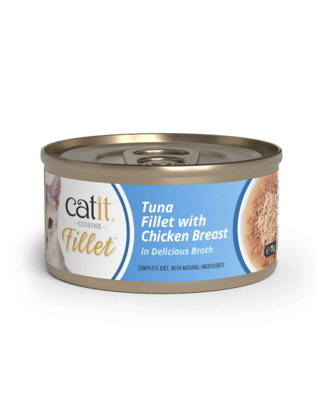 Catit Cuisine Atún con Pollo desmenuzado para gatos Fillet 75gr