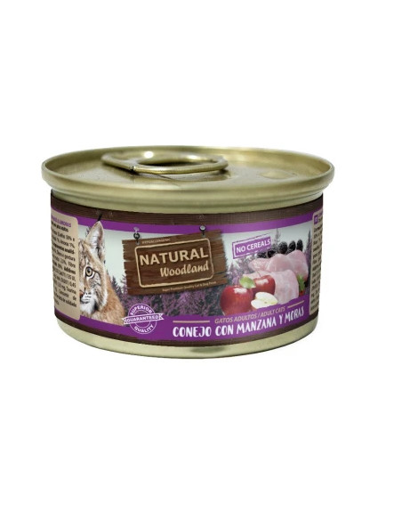 Natural Woodland Conejo con Manzana y Moras Gatos 85gr