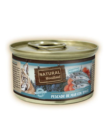 Natural Woodland Pescado de Mar con Tomate Gatos 85gr
