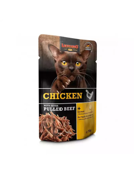 Leonardo Pulled Pollo con Extra de Ternera 70g