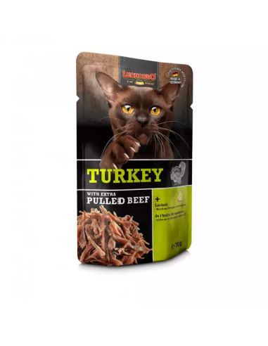 Leonardo Pulled Pavo con Extra de Ternera 70g