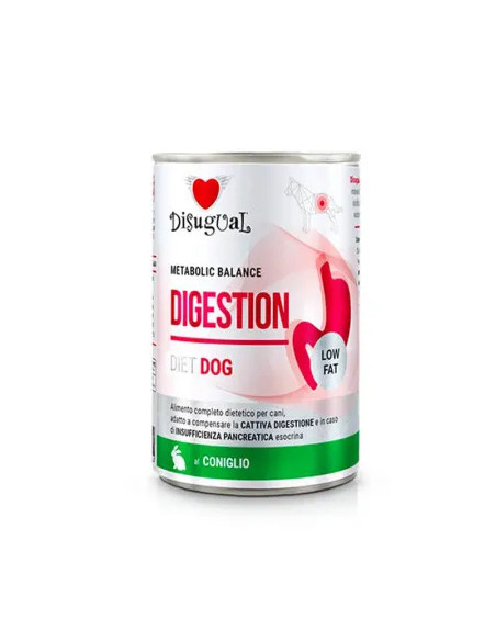 Disugual Diet Digestion Low Fat Conejo Lata para Perros 400gr