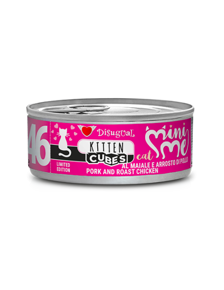 Disugual MiniMe Cubes Lata nº46 Kitten de Cerdo y Pollo asado para Gatitos 85gr