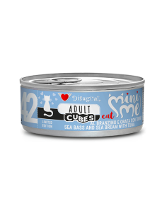 Disugual MiniMe Cubes Lata nº42 Adulto de Lubina, Dorada y Atún para Gatos 85gr