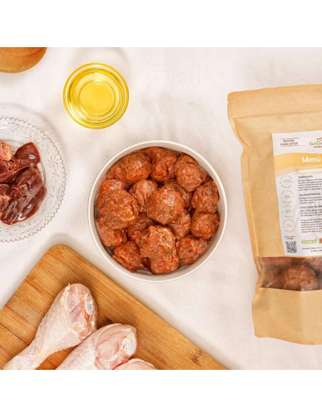 Naturcanin Barf Menu Albóndiga de Vacuno para Gatos 900gr (SOLO DISPONIBLE EN TIENDA FISICA)