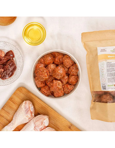 Naturcanin Barf Menu Albóndiga de Conejo para Gatos 900gr (SOLO DISPONIBLE EN TIENDA FISICA)