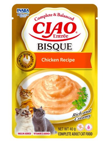 Churu gato entree bisque receta de pollo 40g