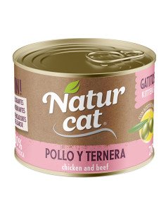 Naturcat Kitten Pollo y Ternera para Gatos200gr
