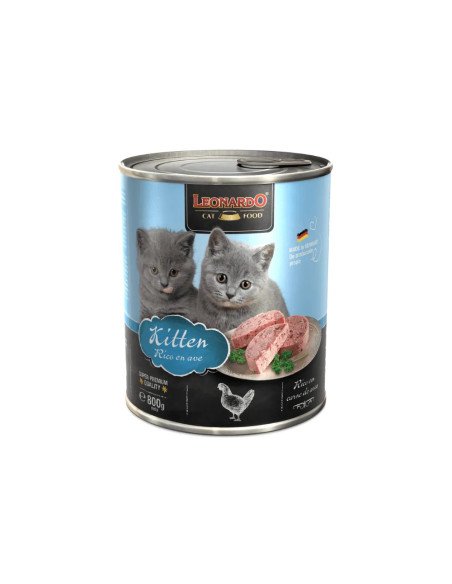 Leonardo Kitten Rico en Ave Lata para Gatitos 800gr