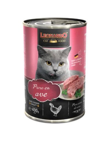 Leonardo Puro en Ave Lata para Gatos 400gr