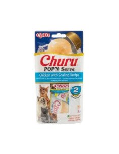 Churu Pop'n Serve Pollo con Vieiras para gatos