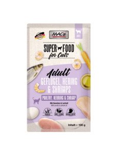 MAC's Cat Pouch Ave de Corral, Arenque y Camarones 100gr