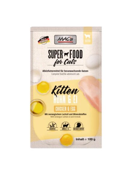 MAC's Cat Pouch Kitten Pollo  y Huevo 100gr