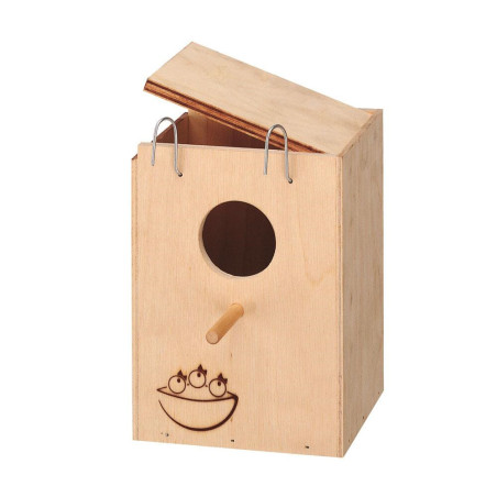 Ferplast Nido De Madera Para Pájaros Pequeño 13X12X17cm